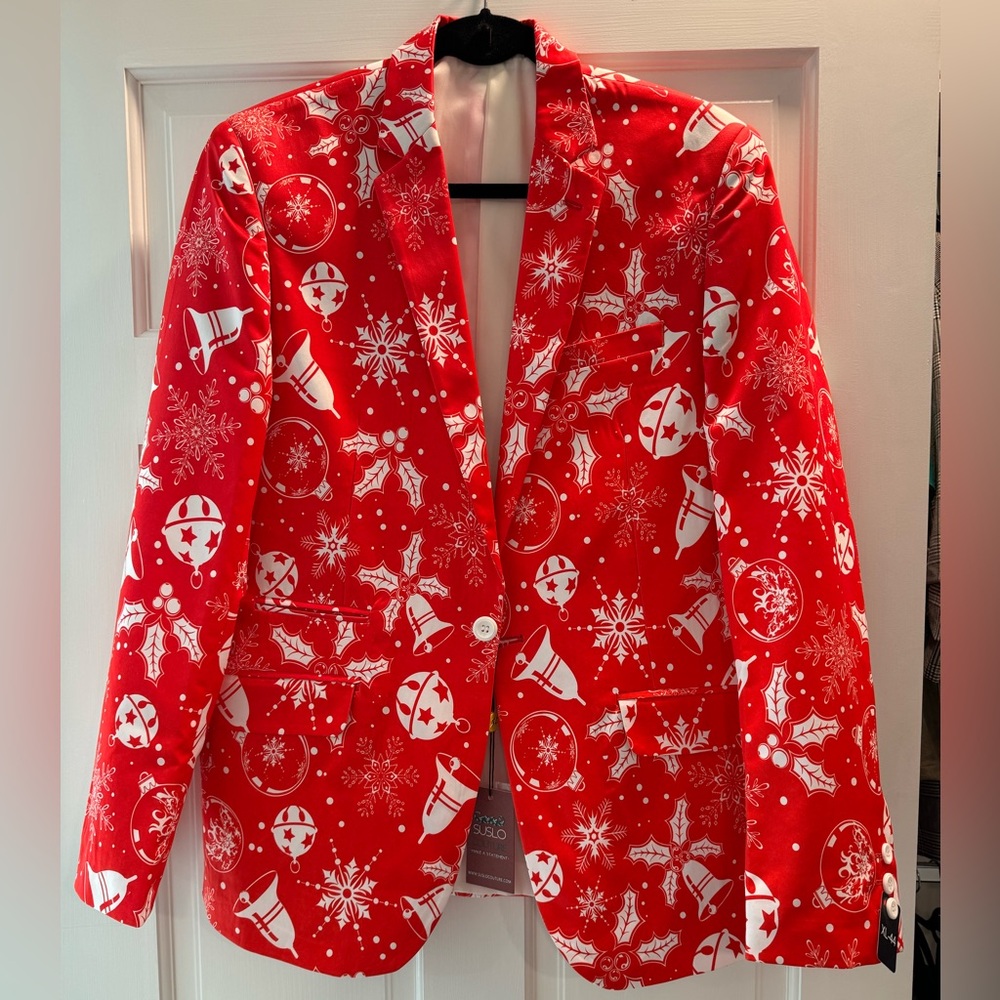 Suslo Couture Slim Fit Christmas blazer